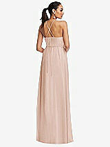 Rear View Thumbnail - Cameo Plunging V-Neck Criss Cross Strap Back Maxi Dress