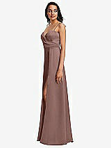 Side View Thumbnail - Sienna Adjustable Strap A-Line Faux Wrap Maxi Dress