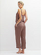 Rear View Thumbnail - Sienna Whisper Satin Wide-Leg Lounge Pants with Pockets