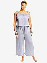 Alt View 1 Thumbnail - Silver Dove Whisper Satin Wide-Leg Lounge Pants with Pockets