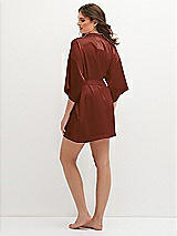 Rear View Thumbnail - Auburn Moon Short Whisper Satin Robe