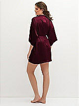 Rear View Thumbnail - Cabernet Short Whisper Satin Robe