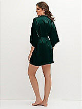 Rear View Thumbnail - Evergreen Short Whisper Satin Robe