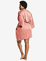 Alt View 3 Thumbnail - Rose - PANTONE Rose Quartz Short Whisper Satin Robe