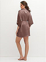 Rear View Thumbnail - Sienna Short Whisper Satin Robe