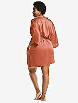 Alt View 3 Thumbnail - Terracotta Copper Short Whisper Satin Robe