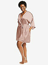 Alt View 2 Thumbnail - Toasted Sugar Short Whisper Satin Robe