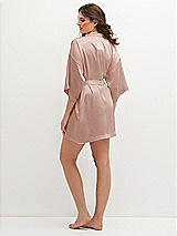 Rear View Thumbnail - Toasted Sugar Short Whisper Satin Robe