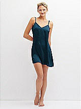 Front View Thumbnail - Atlantic Blue Short Whisper Satin Slip