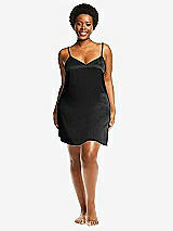 Alt View 1 Thumbnail - Black Short Whisper Satin Slip