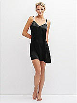 Front View Thumbnail - Black Short Whisper Satin Slip