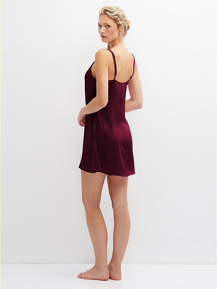 Back View - Cabernet Short Whisper Satin Slip