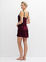 Rear View Thumbnail - Cabernet Short Whisper Satin Slip