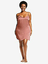 Alt View 1 Thumbnail - Desert Rose Short Whisper Satin Slip