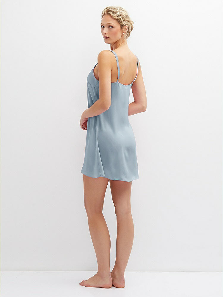 Back View - Mist Short Whisper Satin Slip