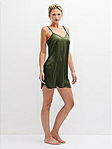 Alt View 4 Thumbnail - Olive Green Short Whisper Satin Slip