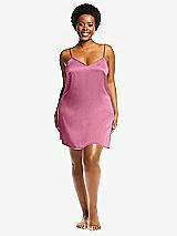 Alt View 1 Thumbnail - Orchid Pink Short Whisper Satin Slip