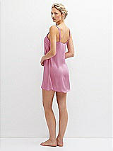 Rear View Thumbnail - Powder Pink Short Whisper Satin Slip