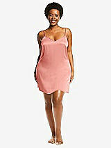 Alt View 1 Thumbnail - Rose - PANTONE Rose Quartz Short Whisper Satin Slip