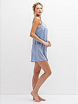 Side View Thumbnail - Sky Blue Short Whisper Satin Slip