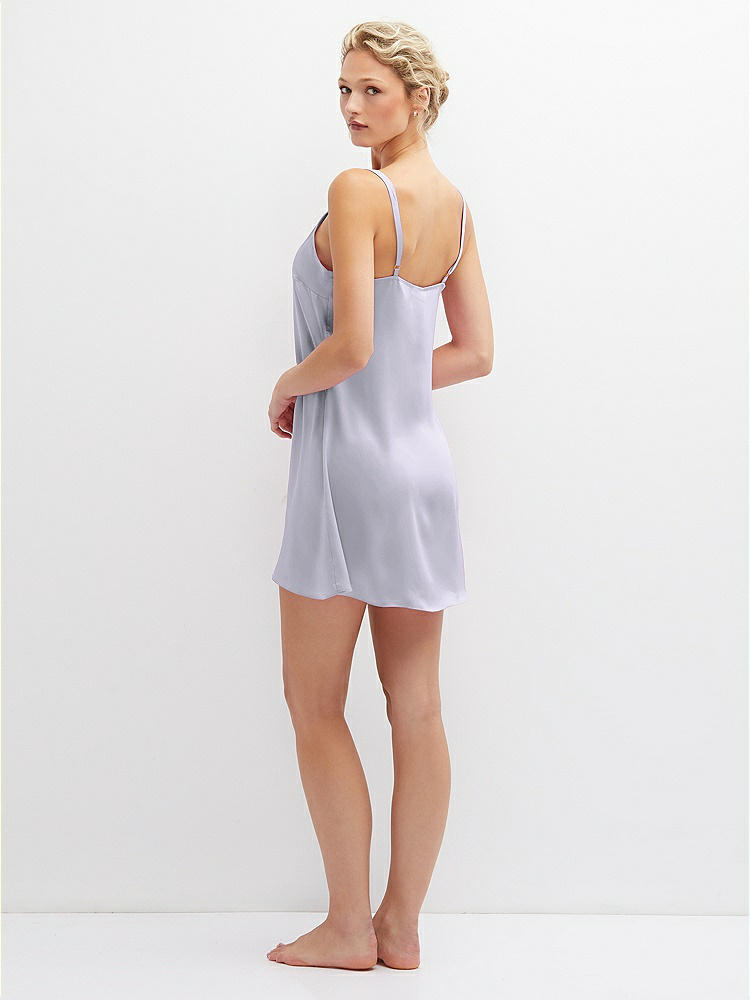 Back View - Silver Dove Short Whisper Satin Slip