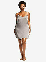 Alt View 1 Thumbnail - Taupe Short Whisper Satin Slip