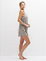 Side View Thumbnail - Taupe Short Whisper Satin Slip