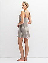 Rear View Thumbnail - Taupe Short Whisper Satin Slip