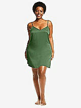 Alt View 1 Thumbnail - Vineyard Green Short Whisper Satin Slip