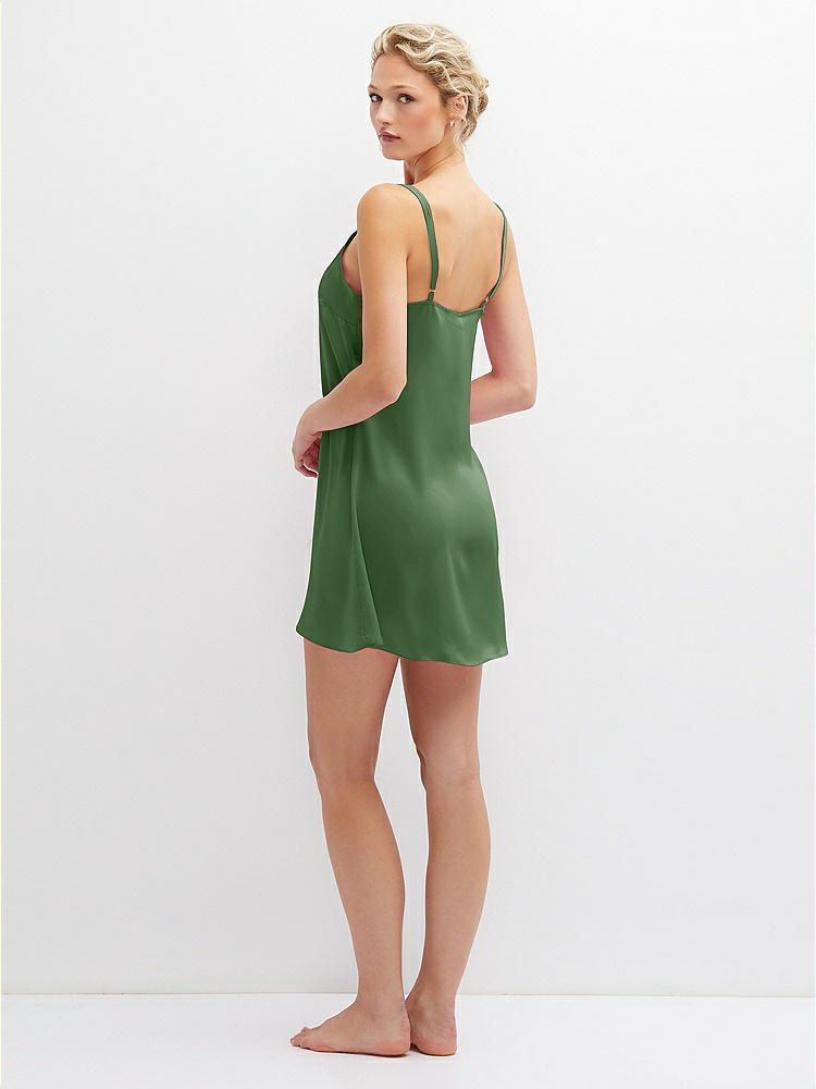 Back View - Vineyard Green Short Whisper Satin Slip