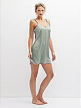 Alt View 4 Thumbnail - Willow Green Short Whisper Satin Slip