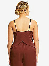 Alt View 2 Thumbnail - Auburn Moon Split Back Whisper Satin Cami Top