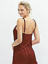 Rear View Thumbnail - Auburn Moon Split Back Whisper Satin Cami Top