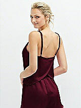 Rear View Thumbnail - Cabernet Split Back Whisper Satin Cami Top