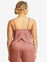 Alt View 2 Thumbnail - Desert Rose Split Back Whisper Satin Cami Top