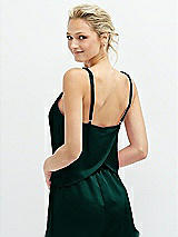 Rear View Thumbnail - Evergreen Split Back Whisper Satin Cami Top