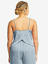 Alt View 2 Thumbnail - Mist Split Back Whisper Satin Cami Top