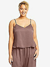 Alt View 1 Thumbnail - Sienna Split Back Whisper Satin Cami Top