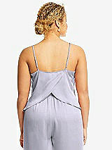 Alt View 2 Thumbnail - Silver Dove Split Back Whisper Satin Cami Top