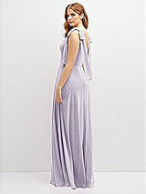 Rear View Thumbnail - Moondance Bow Shoulder Square Neck Chiffon Maxi Dress