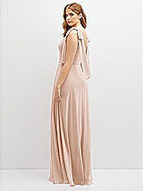 Rear View Thumbnail - Cameo Bow Shoulder Square Neck Chiffon Maxi Dress