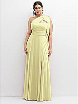 Alt View 1 Thumbnail - Butter Yellow Chiffon Convertible Maxi Dress with Multi-Way Tie Straps