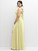 Side View Thumbnail - Butter Yellow Chiffon Convertible Maxi Dress with Multi-Way Tie Straps