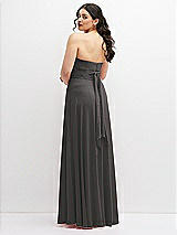 Alt View 6 Thumbnail - Caviar Gray Chiffon Convertible Maxi Dress with Multi-Way Tie Straps