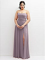 Alt View 4 Thumbnail - Lilac Dusk Chiffon Convertible Maxi Dress with Multi-Way Tie Straps