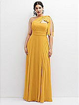 Alt View 1 Thumbnail - NYC Yellow Chiffon Convertible Maxi Dress with Multi-Way Tie Straps