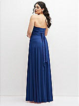 Alt View 6 Thumbnail - Classic Blue Chiffon Convertible Maxi Dress with Multi-Way Tie Straps