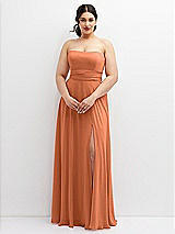 Alt View 4 Thumbnail - Sweet Melon Chiffon Convertible Maxi Dress with Multi-Way Tie Straps