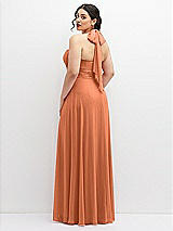 Rear View Thumbnail - Sweet Melon Chiffon Convertible Maxi Dress with Multi-Way Tie Straps