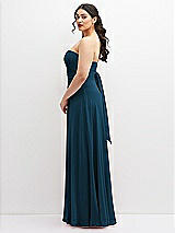 Alt View 5 Thumbnail - Atlantic Blue Chiffon Convertible Maxi Dress with Multi-Way Tie Straps